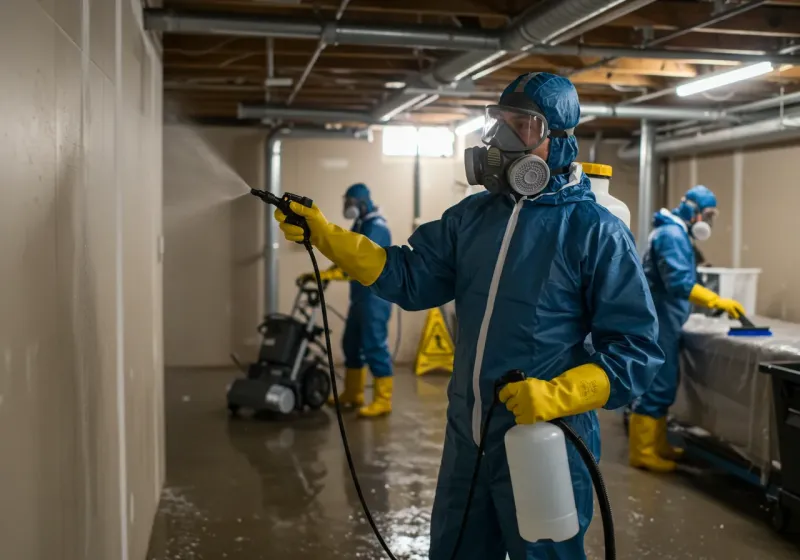 Basement Sanitization and Antimicrobial Treatment process in Hazen, ND