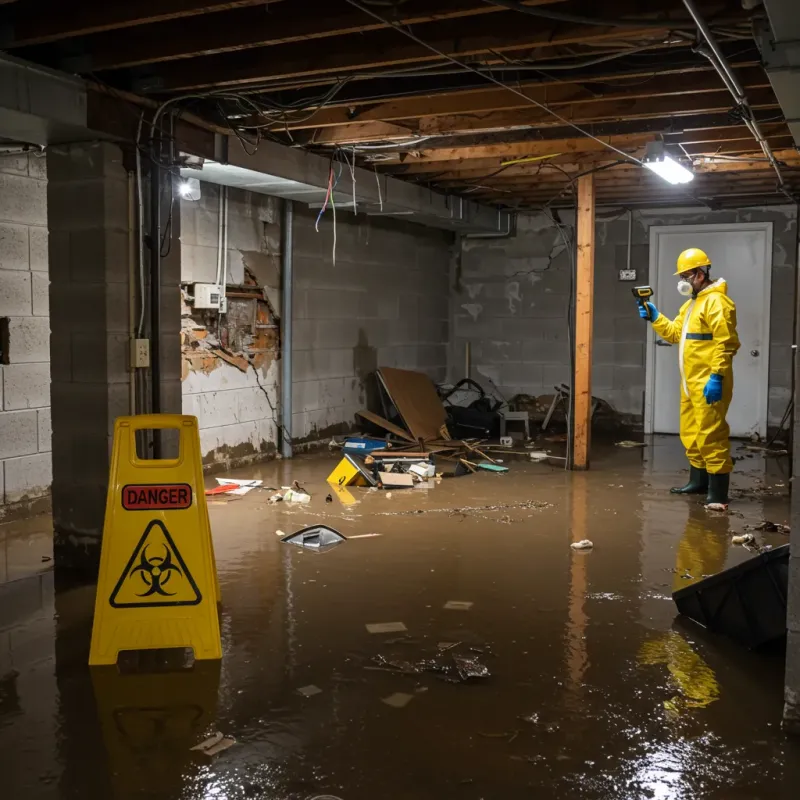 Flooded Basement Electrical Hazard in Hazen, ND Property